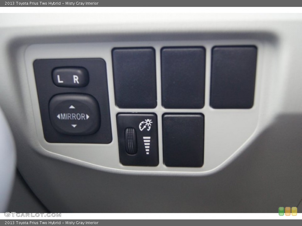 Misty Gray Interior Controls for the 2013 Toyota Prius Two Hybrid #73904616