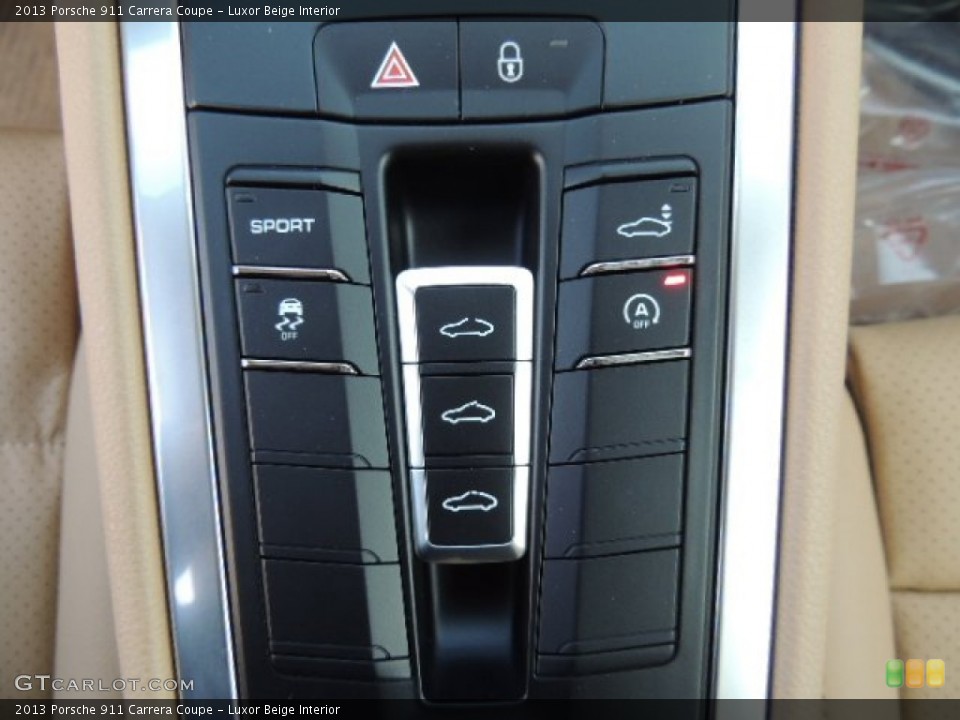 Luxor Beige Interior Controls for the 2013 Porsche 911 Carrera Coupe #73904828