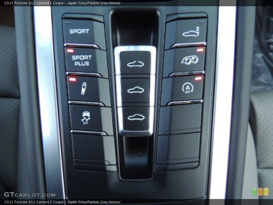 Agate Grey/Pebble Grey Interior Controls for the 2013 Porsche 911 Carrera S Coupe #73905239