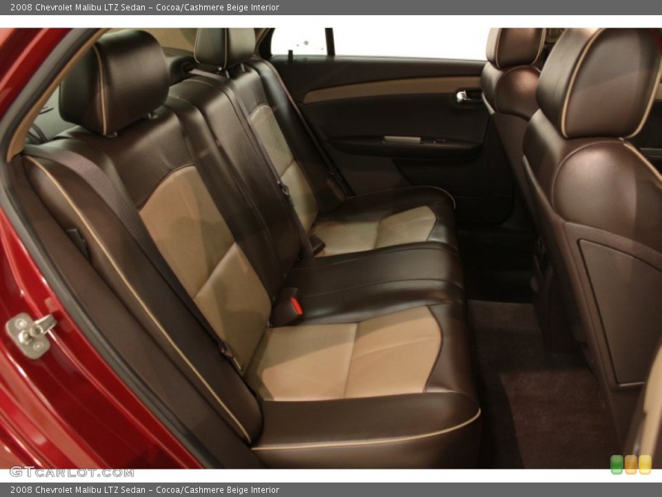 Cocoa/Cashmere Beige Interior Rear Seat for the 2008 Chevrolet Malibu LTZ Sedan #73907243
