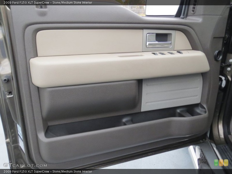 Stone/Medium Stone Interior Door Panel for the 2009 Ford F150 XLT SuperCrew #73907915