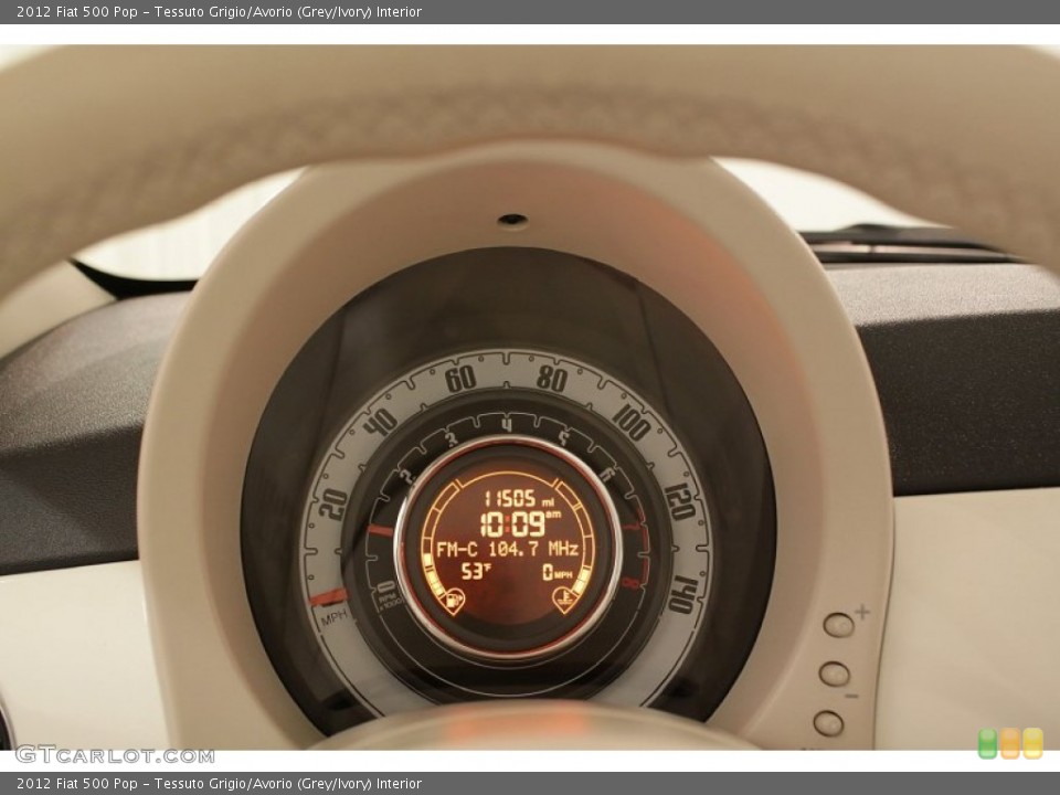 Tessuto Grigio/Avorio (Grey/Ivory) Interior Gauges for the 2012 Fiat 500 Pop #73908215