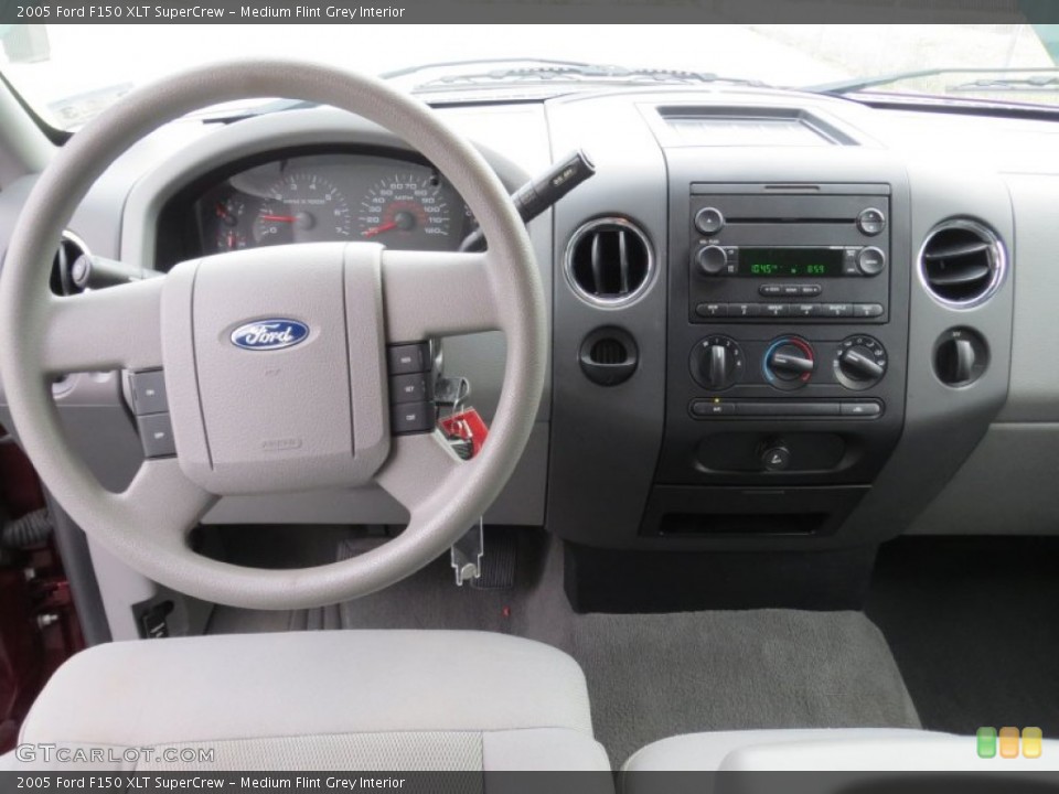 Medium Flint Grey Interior Dashboard for the 2005 Ford F150 XLT SuperCrew #73908884