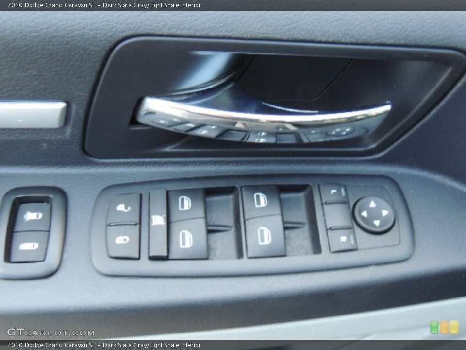 Dark Slate Gray/Light Shale Interior Controls for the 2010 Dodge Grand Caravan SE #73912162