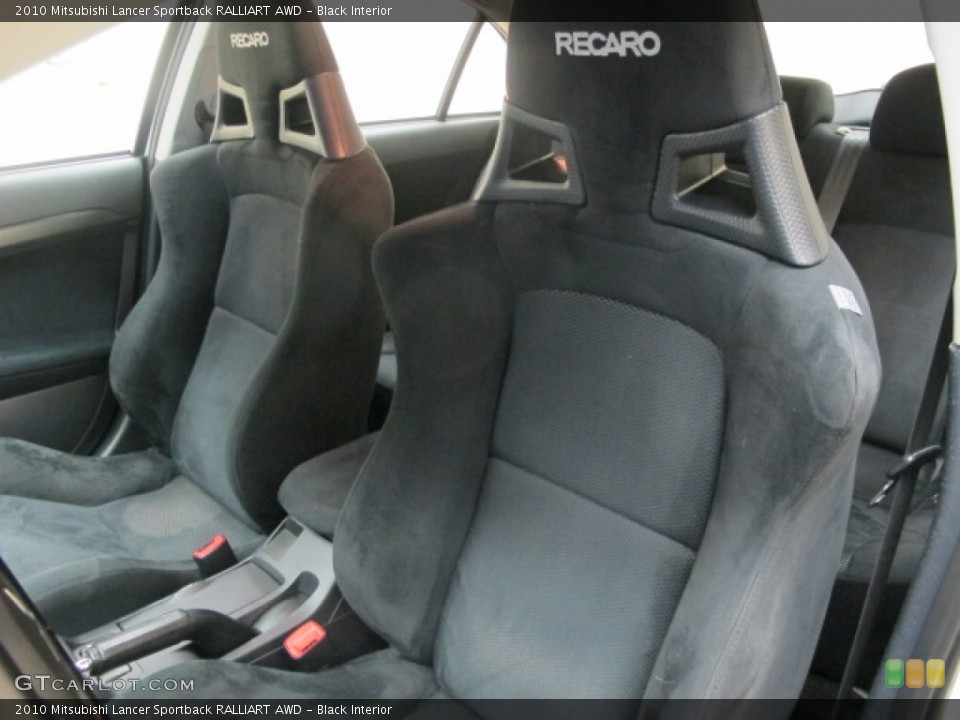 Black Interior Front Seat for the 2010 Mitsubishi Lancer Sportback RALLIART AWD #73920569