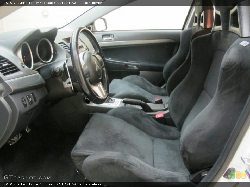 Black Interior Front Seat for the 2010 Mitsubishi Lancer Sportback RALLIART AWD #73920578