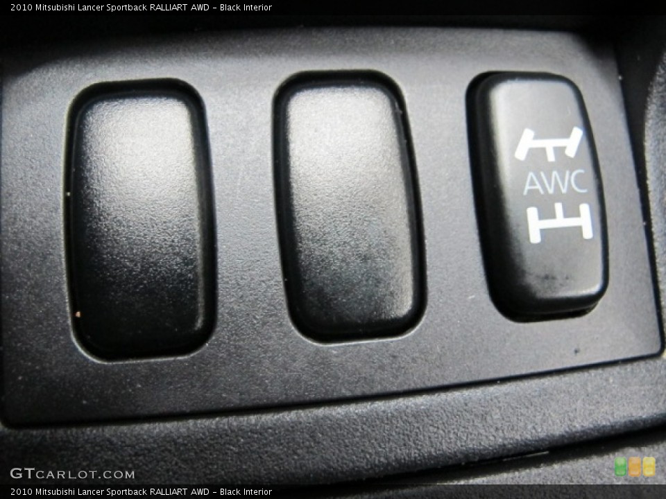 Black Interior Controls for the 2010 Mitsubishi Lancer Sportback RALLIART AWD #73920659