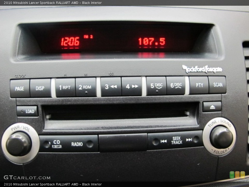 Black Interior Audio System for the 2010 Mitsubishi Lancer Sportback RALLIART AWD #73920683