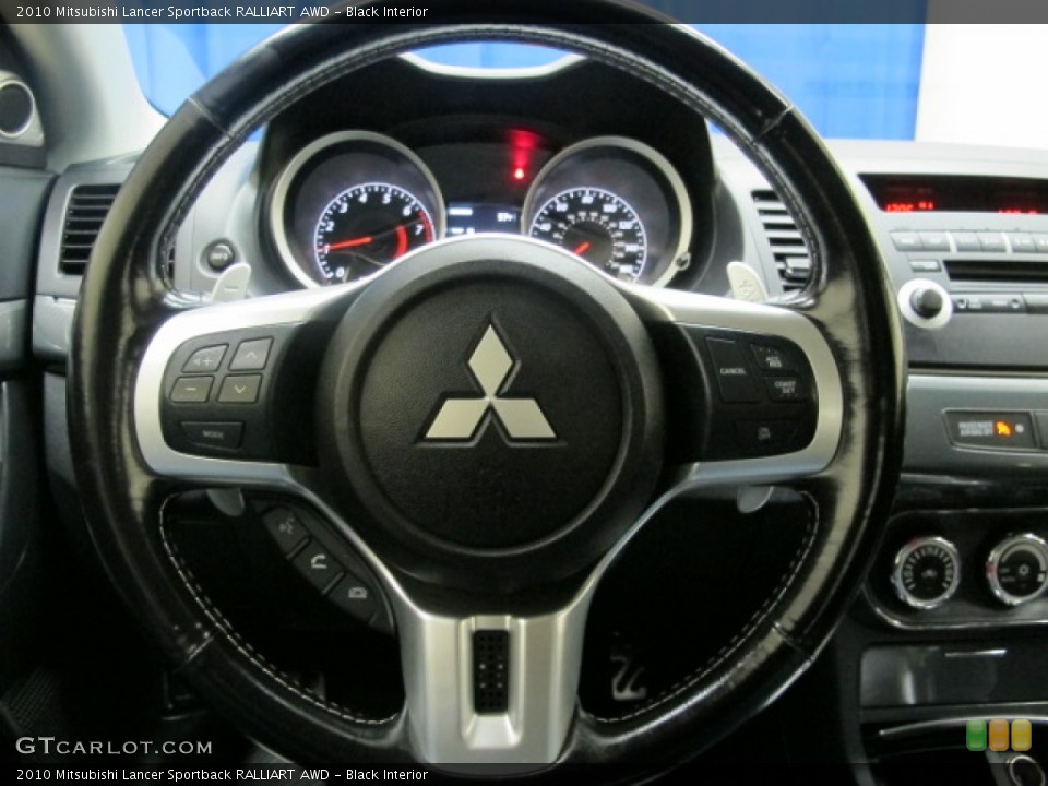 Black Interior Steering Wheel for the 2010 Mitsubishi Lancer Sportback RALLIART AWD #73920692