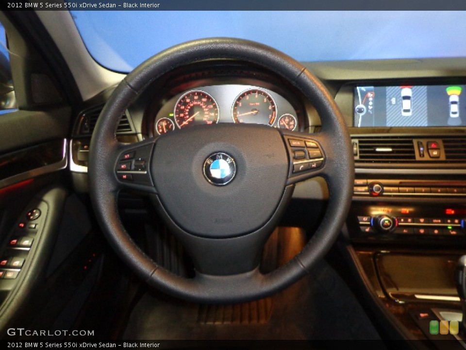 Black Interior Steering Wheel for the 2012 BMW 5 Series 550i xDrive Sedan #73922447