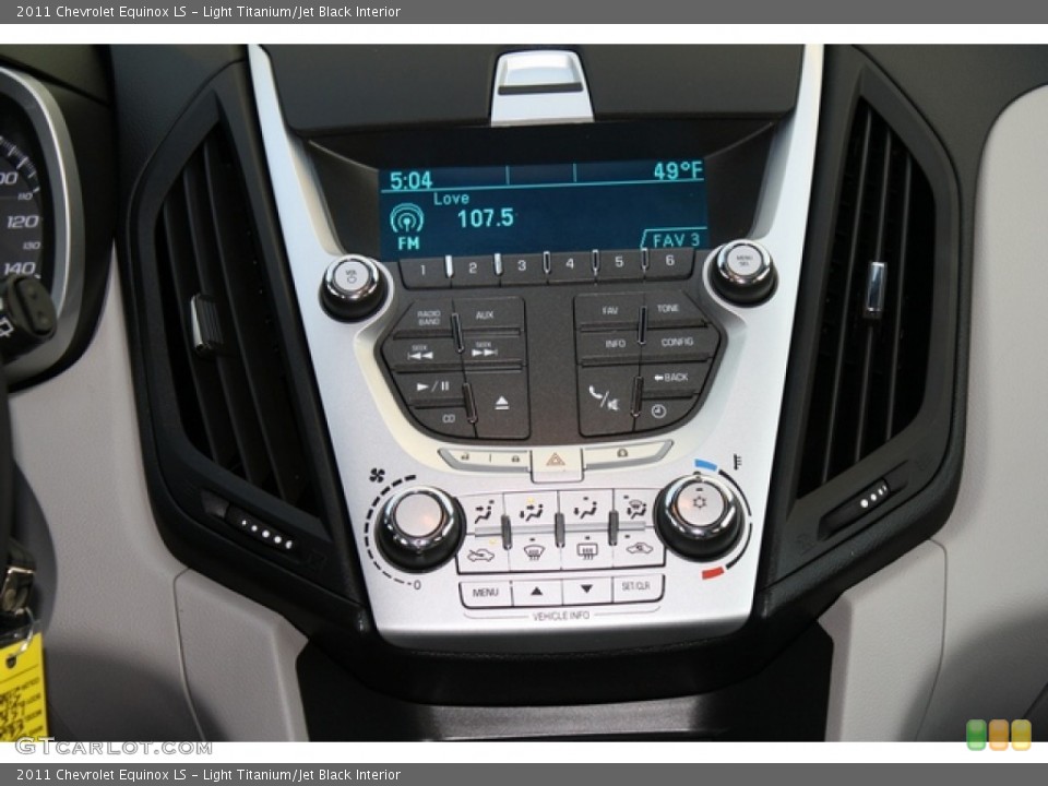 Light Titanium/Jet Black Interior Controls for the 2011 Chevrolet Equinox LS #73923311