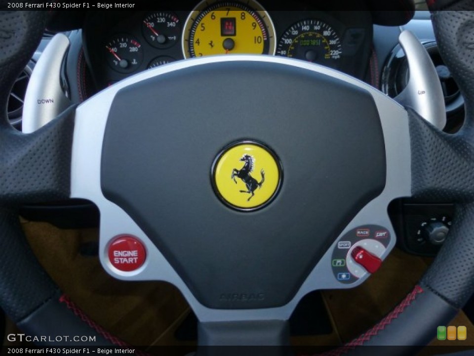 Beige Interior Steering Wheel for the 2008 Ferrari F430 Spider F1 #73925516