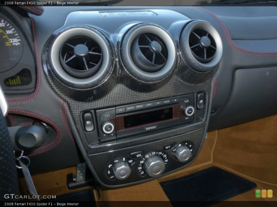 Beige Interior Controls for the 2008 Ferrari F430 Spider F1 #73925558