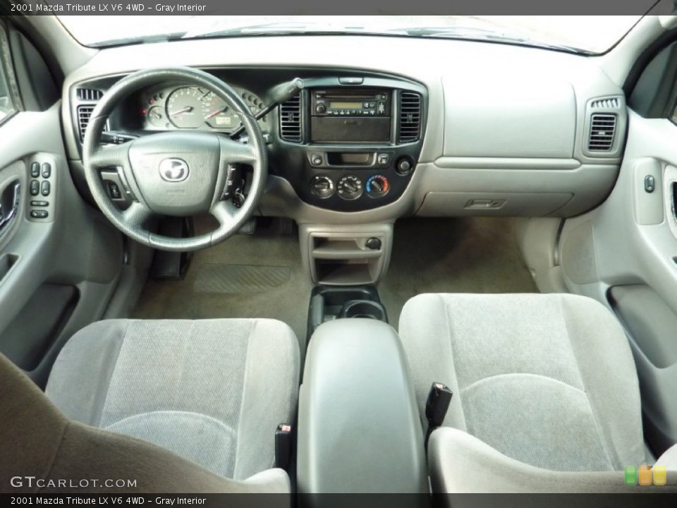 Gray Interior Dashboard for the 2001 Mazda Tribute LX V6 4WD #73926254
