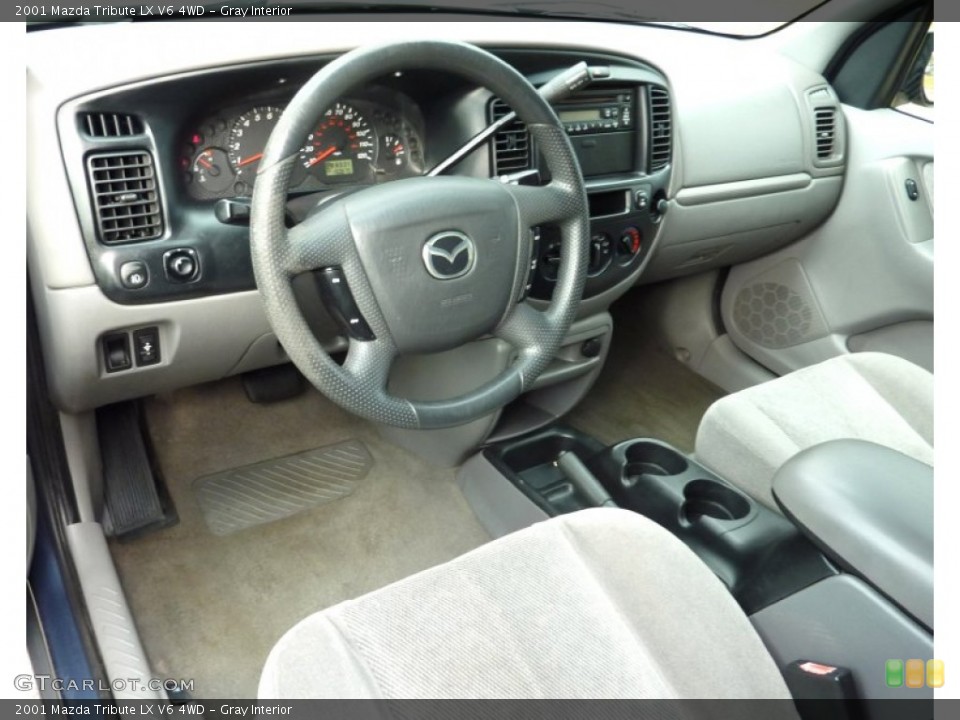 Gray Interior Prime Interior for the 2001 Mazda Tribute LX V6 4WD #73926303