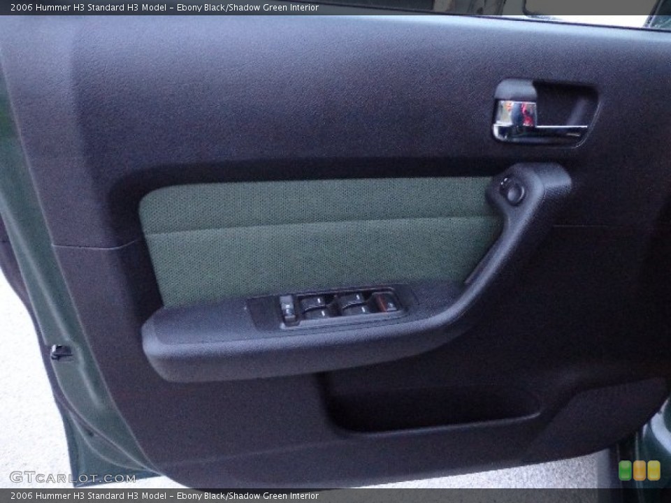 Ebony Black/Shadow Green Interior Door Panel for the 2006 Hummer H3  #73931838