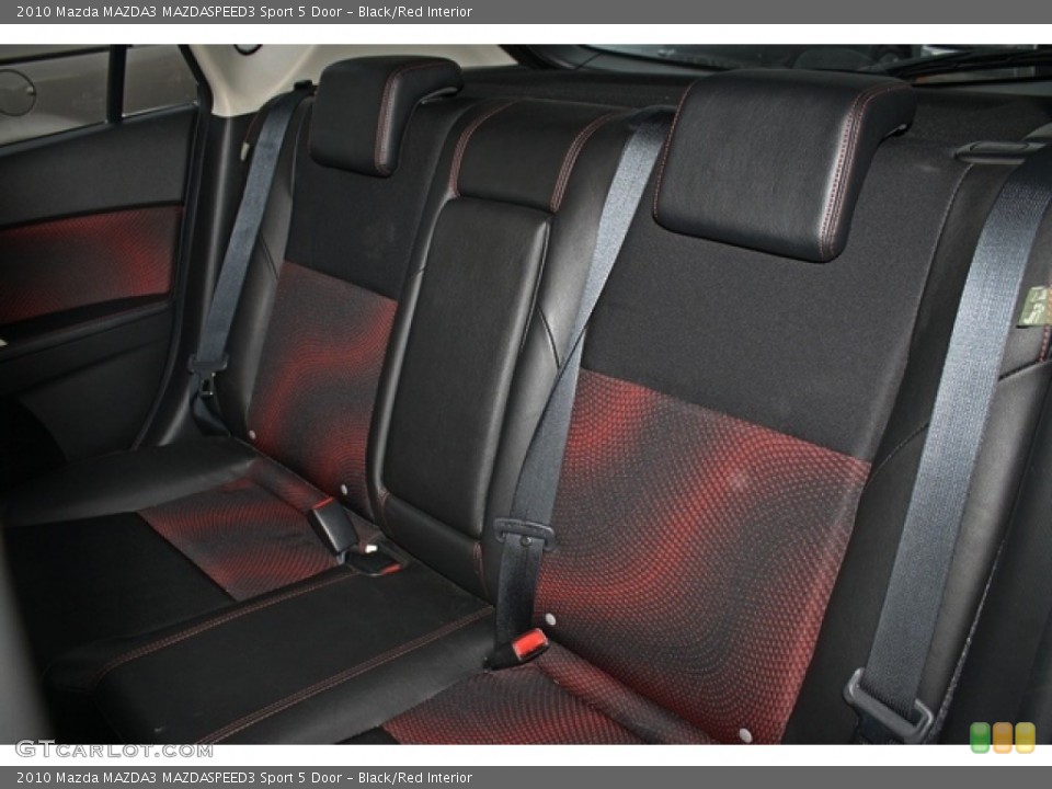 Black/Red Interior Rear Seat for the 2010 Mazda MAZDA3 MAZDASPEED3 Sport 5 Door #73932681