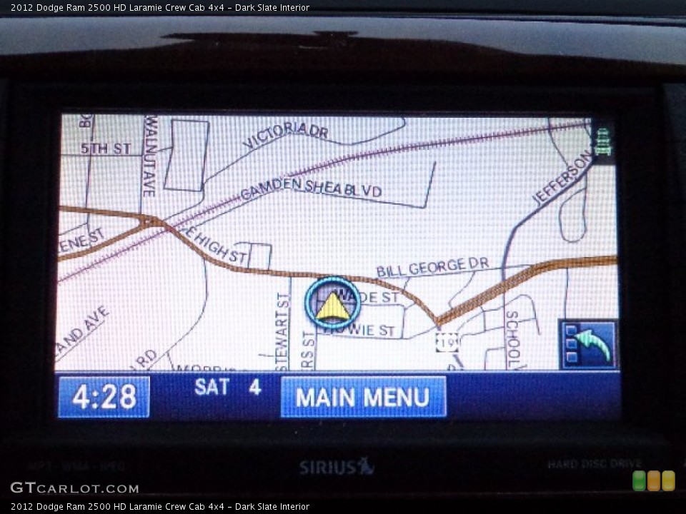 Dark Slate Interior Navigation for the 2012 Dodge Ram 2500 HD Laramie Crew Cab 4x4 #73932776
