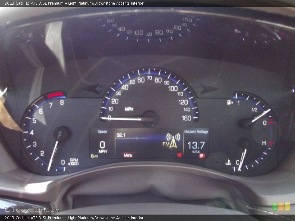 Light Platinum/Brownstone Accents Interior Gauges for the 2013 Cadillac ATS 3.6L Premium #73933728