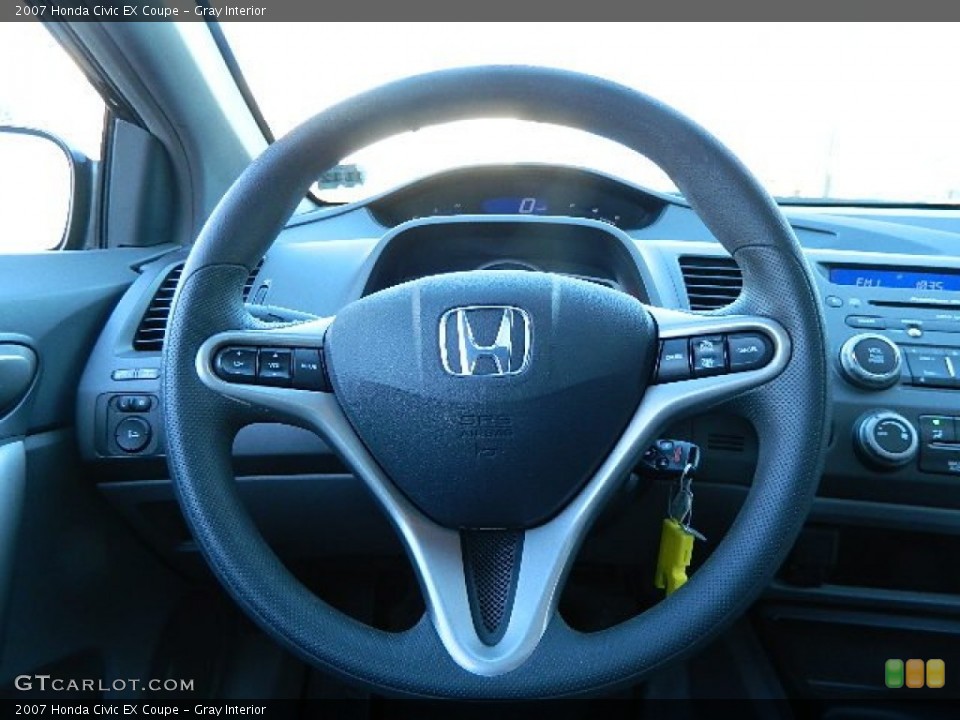 Gray Interior Steering Wheel for the 2007 Honda Civic EX Coupe #73936871