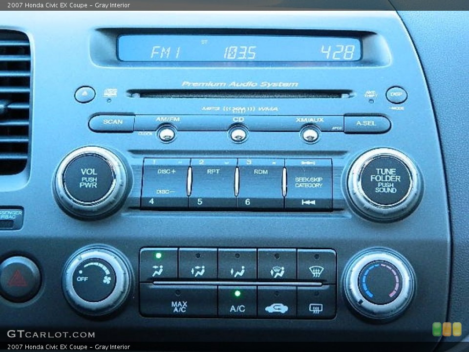 Gray Interior Controls for the 2007 Honda Civic EX Coupe #73936912