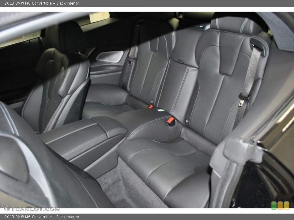 Black Interior Rear Seat for the 2013 BMW M6 Convertible #73937880
