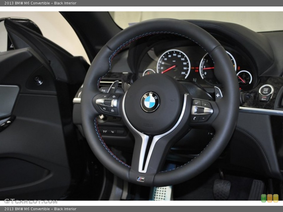 Black Interior Steering Wheel for the 2013 BMW M6 Convertible #73938161
