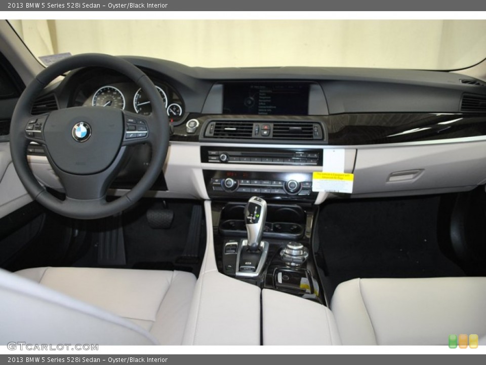 Oyster/Black Interior Dashboard for the 2013 BMW 5 Series 528i Sedan #73938263
