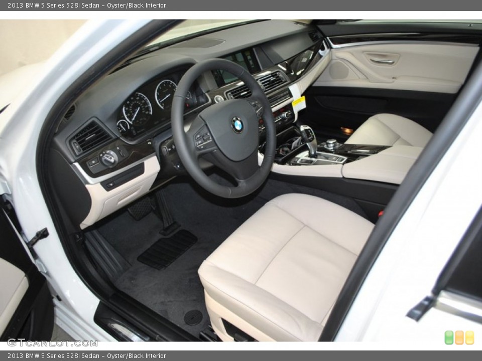 Oyster/Black Interior Prime Interior for the 2013 BMW 5 Series 528i Sedan #73938395