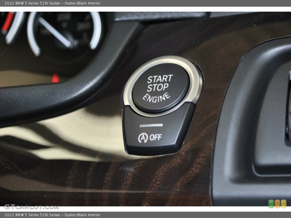 Oyster/Black Interior Controls for the 2013 BMW 5 Series 528i Sedan #73938611