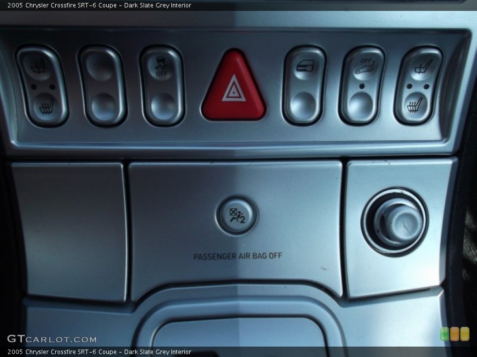 Dark Slate Grey Interior Controls for the 2005 Chrysler Crossfire SRT-6 Coupe #73940012