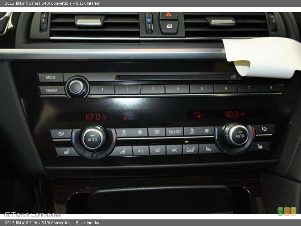 Black Interior Controls for the 2013 BMW 6 Series 640i Convertible #73940303