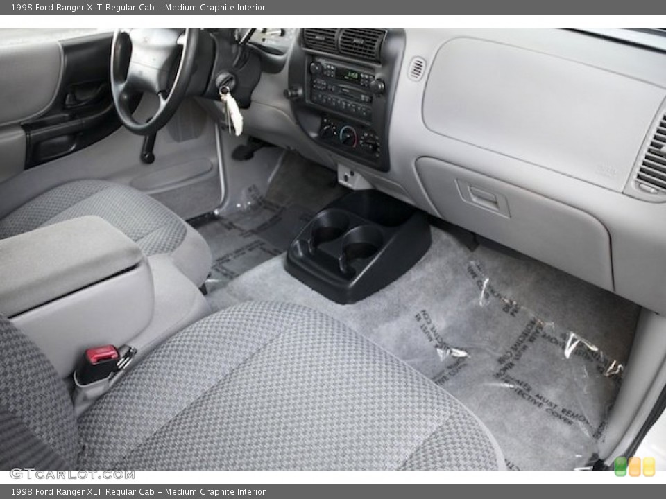 Medium Graphite Interior Dashboard for the 1998 Ford Ranger XLT Regular Cab #73940348