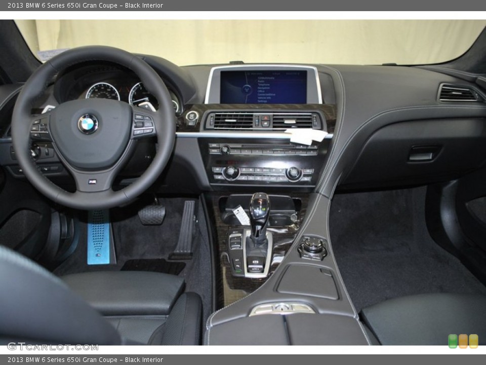Black Interior Dashboard for the 2013 BMW 6 Series 650i Gran Coupe #73940564