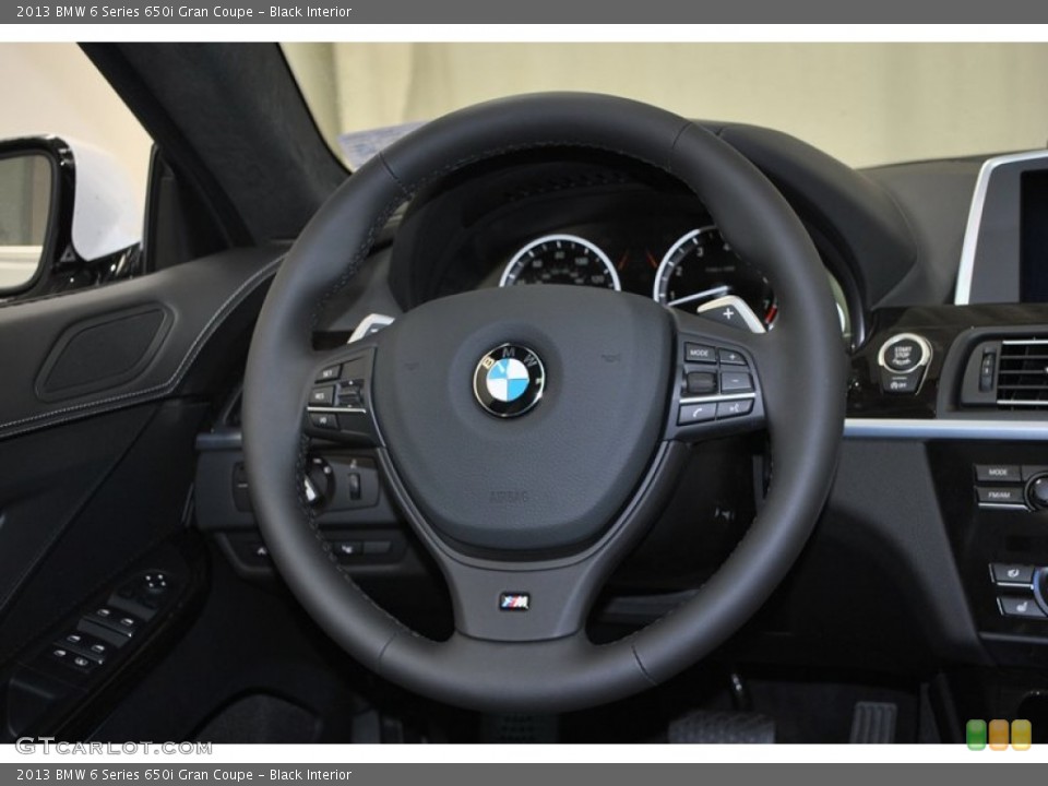 Black Interior Steering Wheel for the 2013 BMW 6 Series 650i Gran Coupe #73941040