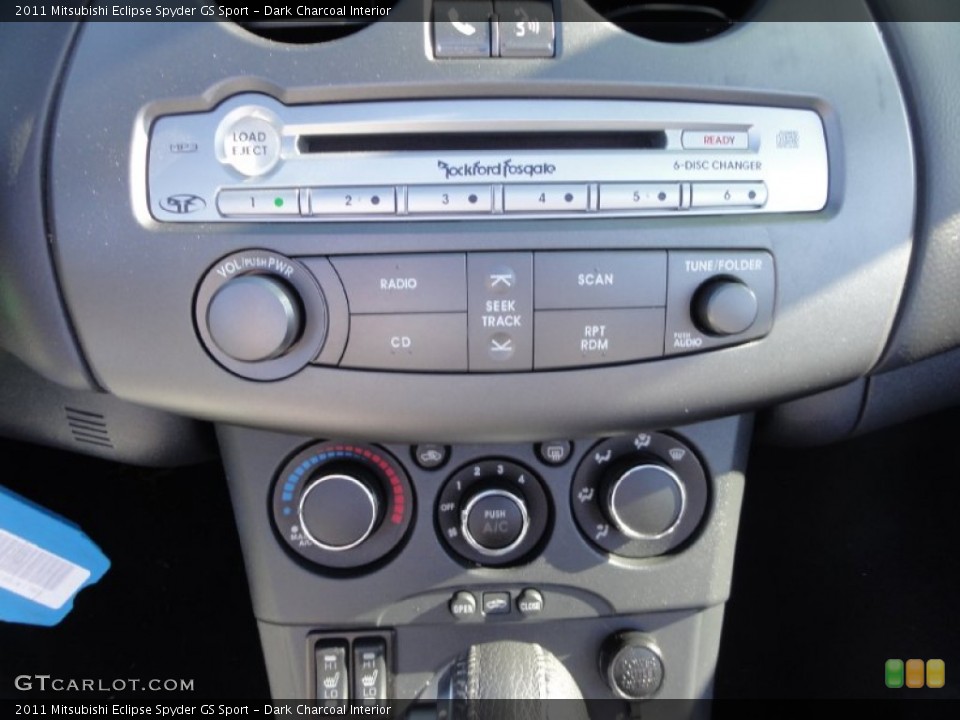 Dark Charcoal Interior Controls for the 2011 Mitsubishi Eclipse Spyder GS Sport #73944173