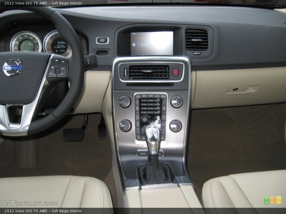 Soft Beige Interior Controls for the 2013 Volvo S60 T6 AWD #73946280