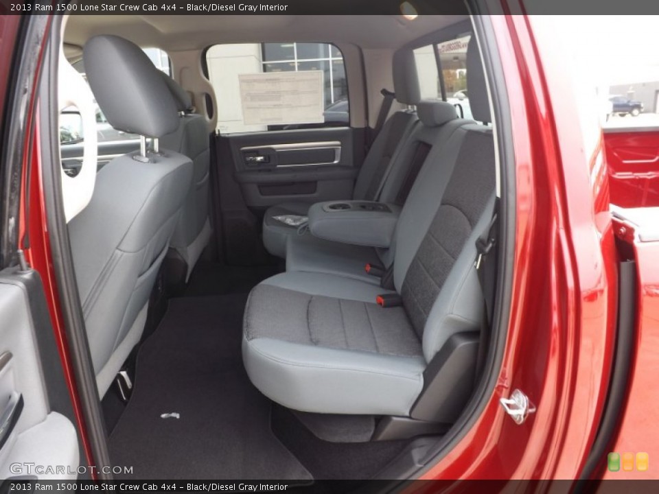 Black/Diesel Gray Interior Rear Seat for the 2013 Ram 1500 Lone Star Crew Cab 4x4 #73947598
