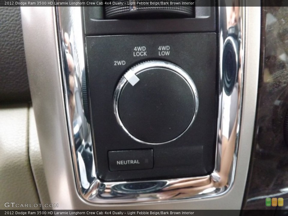 Light Pebble Beige/Bark Brown Interior Controls for the 2012 Dodge Ram 3500 HD Laramie Longhorn Crew Cab 4x4 Dually #73950029