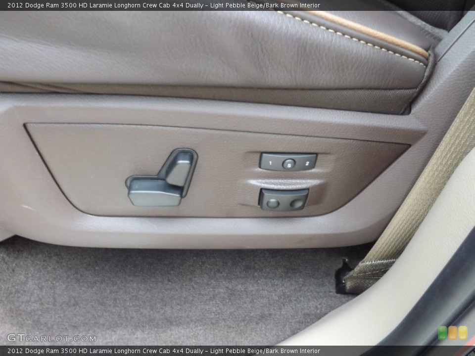 Light Pebble Beige/Bark Brown Interior Controls for the 2012 Dodge Ram 3500 HD Laramie Longhorn Crew Cab 4x4 Dually #73950095