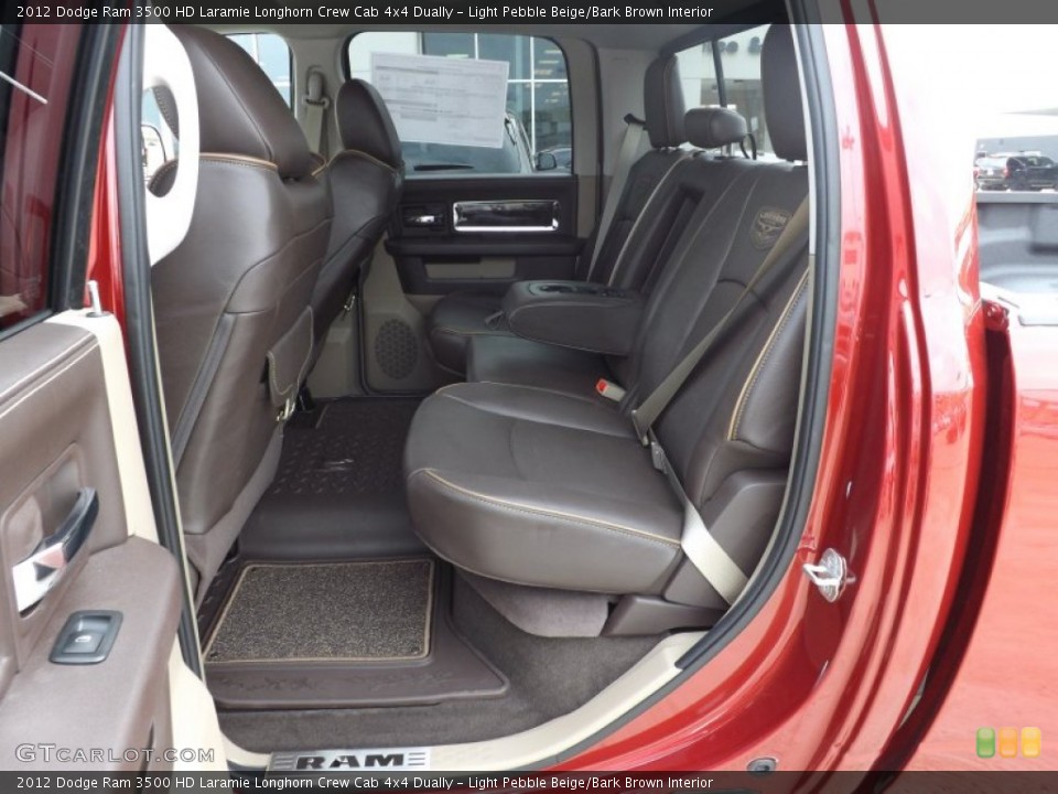 Light Pebble Beige/Bark Brown Interior Rear Seat for the 2012 Dodge Ram 3500 HD Laramie Longhorn Crew Cab 4x4 Dually #73950116