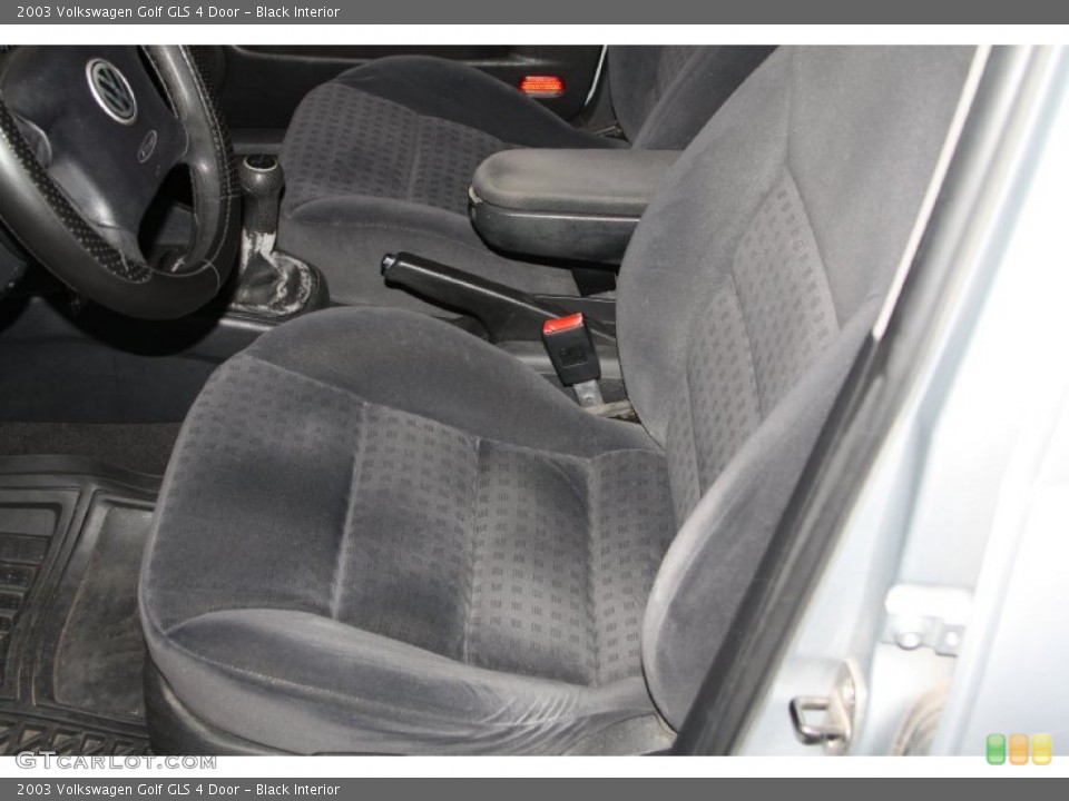 Black Interior Front Seat for the 2003 Volkswagen Golf GLS 4 Door #73950448