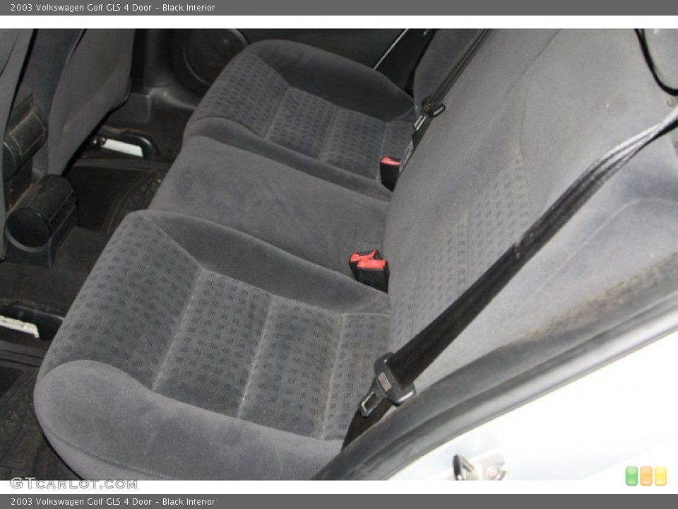 Black Interior Rear Seat for the 2003 Volkswagen Golf GLS 4 Door #73950465