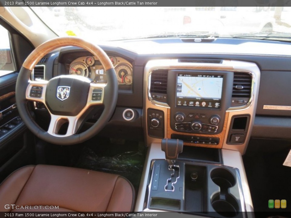 Longhorn Black/Cattle Tan Interior Dashboard for the 2013 Ram 1500 Laramie Longhorn Crew Cab 4x4 #73951394