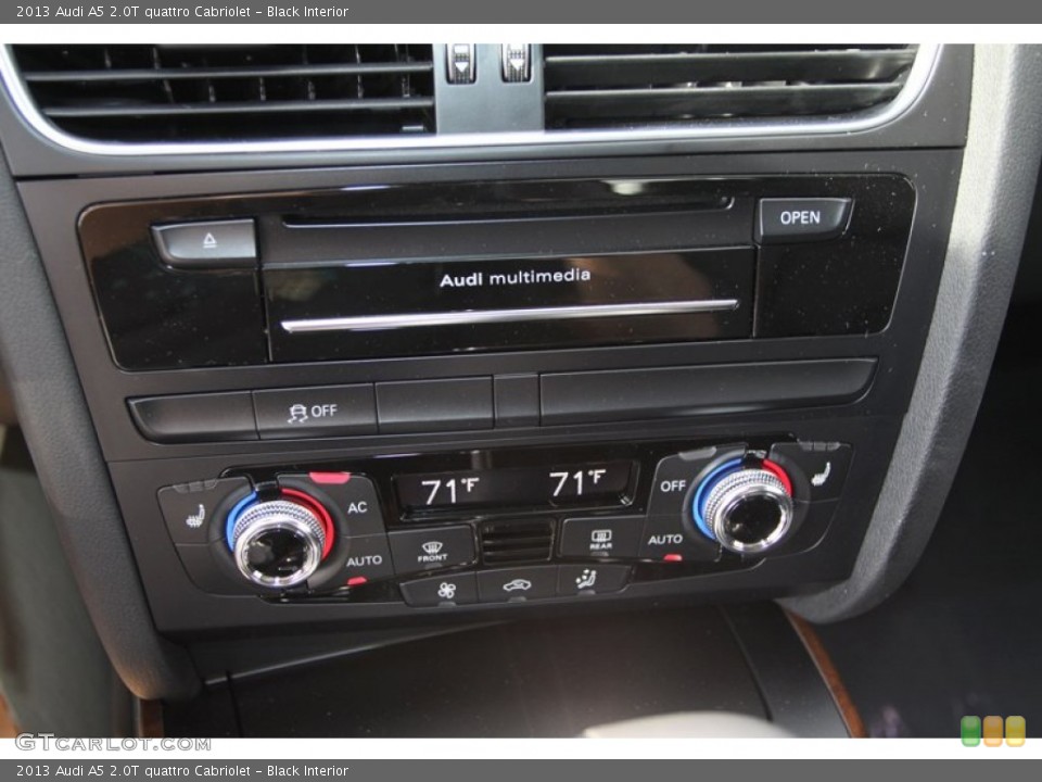 Black Interior Controls for the 2013 Audi A5 2.0T quattro Cabriolet #73953749