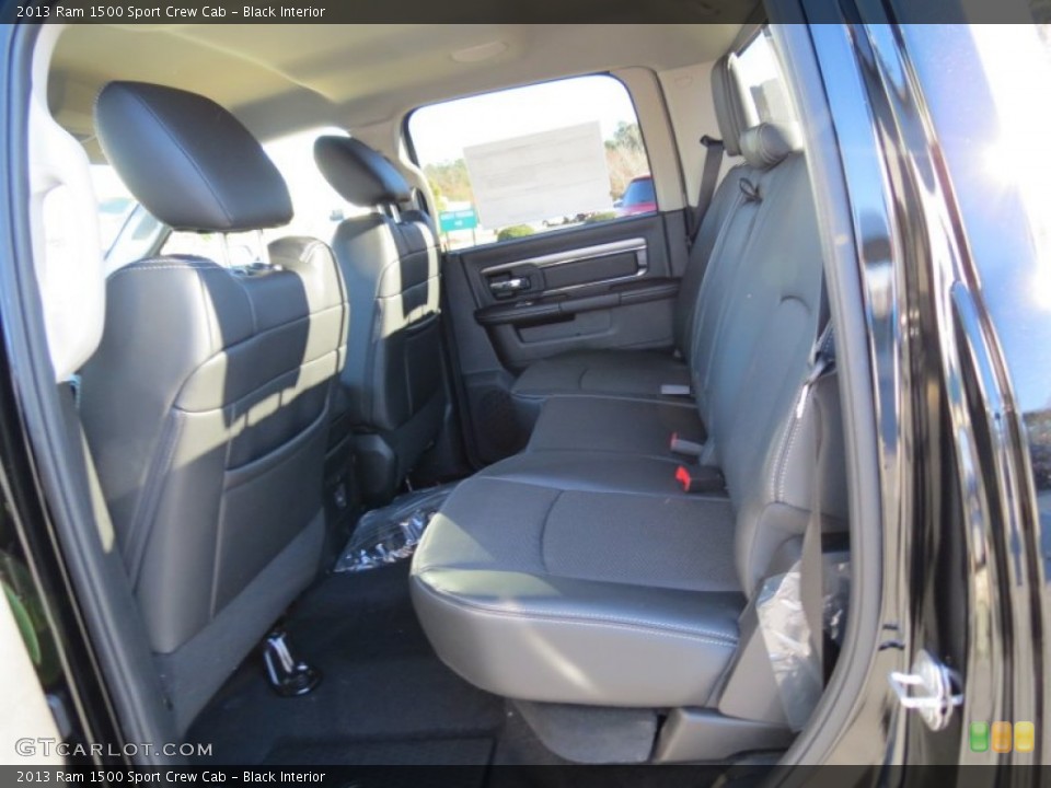 Black Interior Rear Seat for the 2013 Ram 1500 Sport Crew Cab #73954120