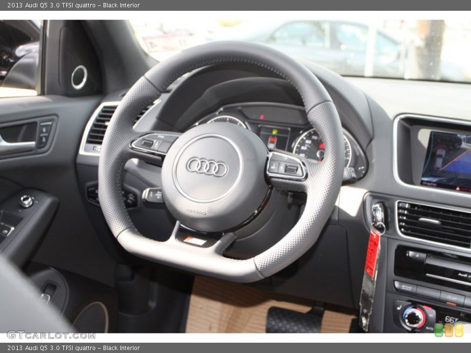 Black Interior Steering Wheel for the 2013 Audi Q5 3.0 TFSI quattro #73955255