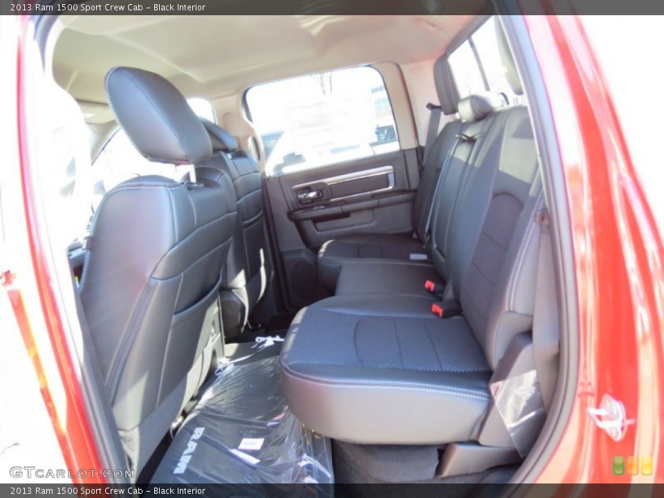 Black Interior Rear Seat for the 2013 Ram 1500 Sport Crew Cab #73956817