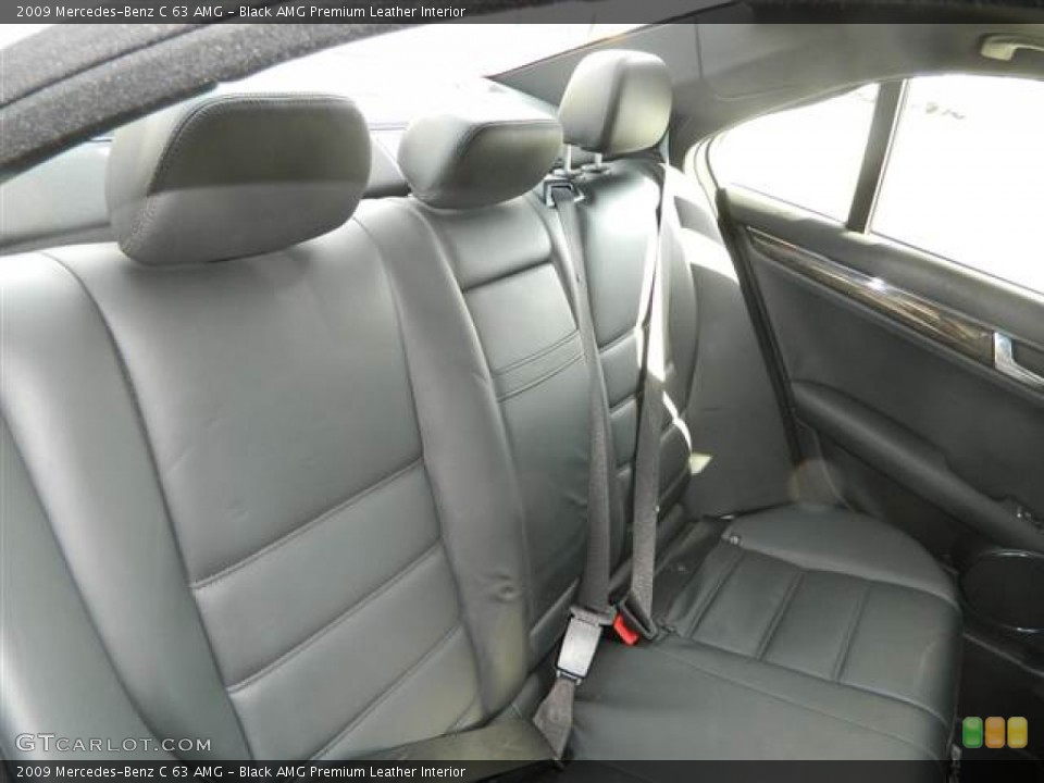 Black AMG Premium Leather Interior Rear Seat for the 2009 Mercedes-Benz C 63 AMG #73957340