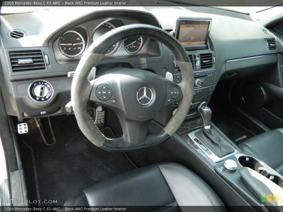 Black AMG Premium Leather Interior Dashboard for the 2009 Mercedes-Benz C 63 AMG #73957460